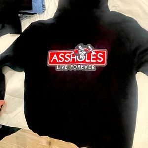 Assholes Live Forever, Large Black hoodie, Brand New Condition!!!